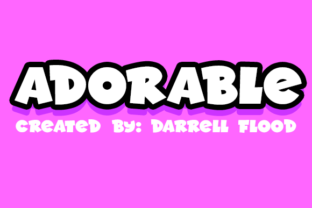 Adorable: A Cute, Round Display Font