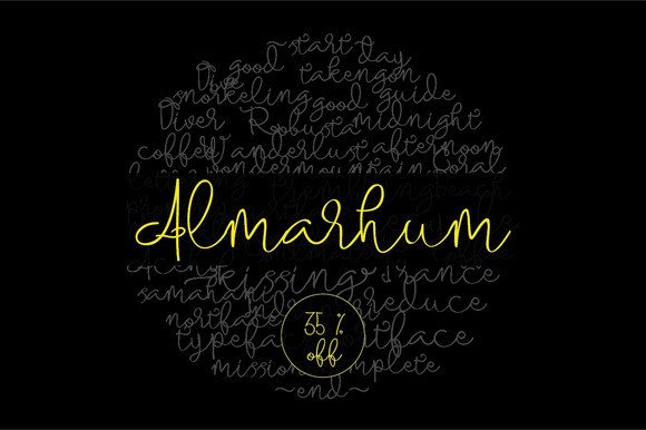 Almarhum: A Stylish Script Font for Business