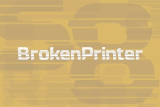BrokenPrinter: A Disruptive Display Font