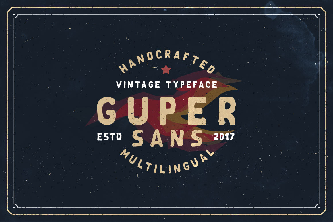 Guper Sans: A Vintage Display Typeface for Digital Branding